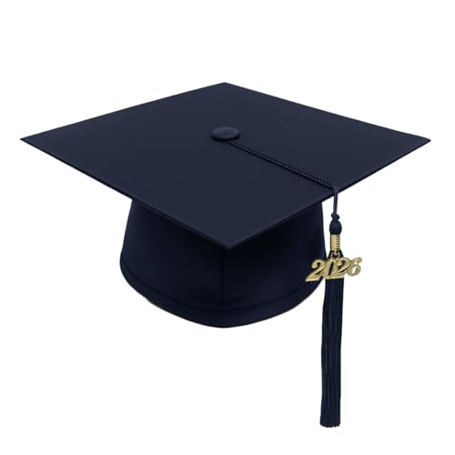 Image of CLERKMANS Unisex Matte Graduation Cap Gown Tassel Package, High School and University
