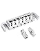 Metallor Tune-O-Matic Wraparound Bridge Stop Tailpiece Wrap Around Adjustable Combination Saddle Bridge Tailpiece for 6 String Les Paul LP Style Electric Guitar Chrome.