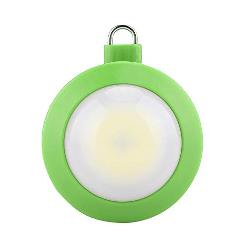 Neufday-Mini COB LED Super Bright Round Camping Lights Outdoor Night Lamp with Hook(Green)