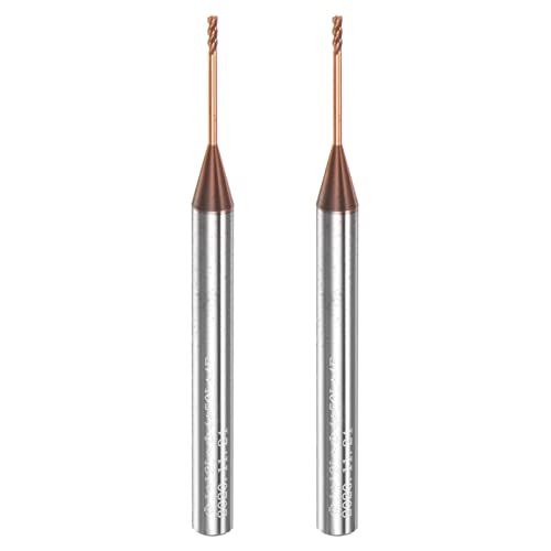 Image of HARFINGTON 2pcs Square Nose End Mill 4mm Shank 1mm x 12mm AlTiSin Coated Solid Carbide Long Reach Extended Neck 4 Flutes CNC Router Bit Milling Cutter for Stainless Steel Hardened Steel