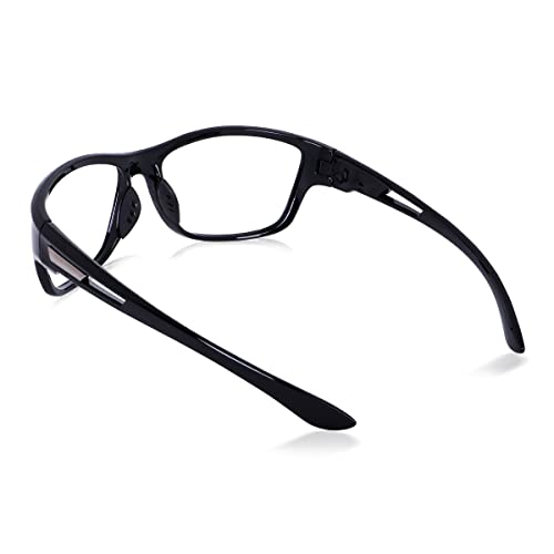 Image of Sports Sunglasses COMBO, UV Protected Wraparound Design, 2 Pack with Night Driving Yellow Lens and Black Sport Lens