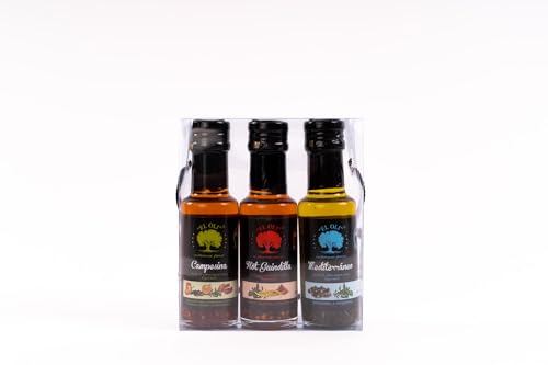 Pack 3 Botellas Aceite de Oliva Virgen Extra Especiado 125ml - El Oli