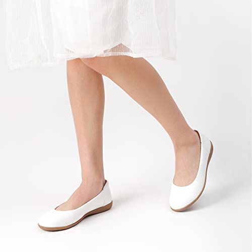 Image of DREAM PAIRS Women's Comfortable Ballet Dressy Work Flats, Round Toe Slip on Office Shoes