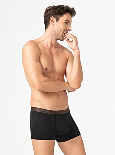 David Archy Mens Underwear Bamboo Breathable And Soft Trunks Basic Solid Underwear No Fly 4 Pack (Xl, Black - 2.5" In 4 Pack) #TOP1