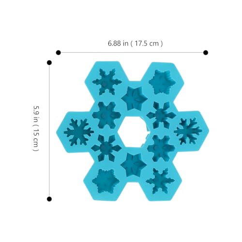 IMIKEYA Moldes flexibles para cubitos de hielo de silicona azul miniatura 4