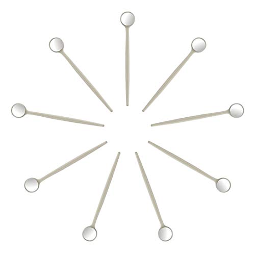 EZGO 100pcs Dental Mouth Oral Teeth Mirrors Shiny Handle with Free Protective Packing