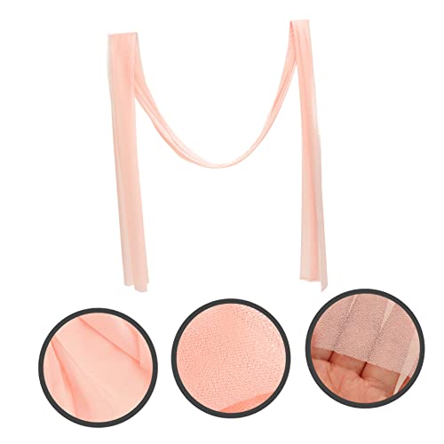 Cortina de poliéster rosa reutilizable, telón decorativo plegable para eventos 3