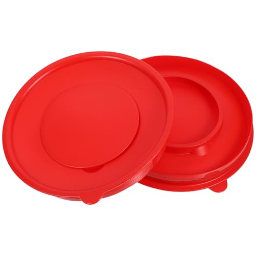 HOMSFOU Cubierta Antisalpicaduras Roja para Batidor y Tazón Mezclador 20 Cm, 2 Piezas, Tapa Protectora Reutilizable para Cocina, Accesorio Práctico para Evitar Salpicaduras en Preparación