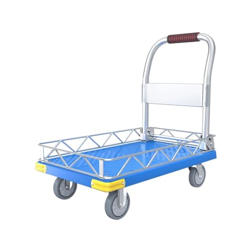 Carretilla plegable para carga 200kg azul 73x49cm miniatura 1