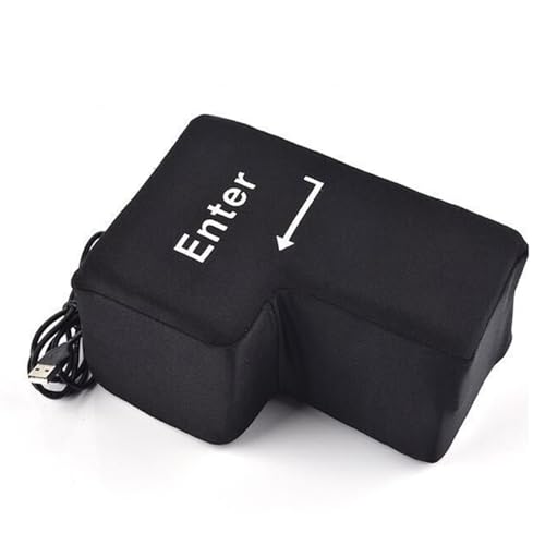 Daity Big Enter Button Multifunction Enter Taste Pillow with Data Input Keys USB Anti-Stress Pillow Nap Pillow for Office, Home and Business Travel