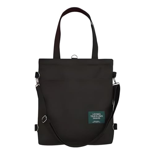 Bolsa Mochila Unissex De Lona Espaçosa Praia Passeio Academia Resistente Multiuso (SHARE - PRETO)