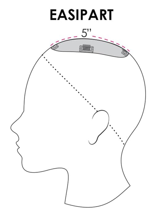 Miniatura 7 de Easihair Easipart HD 18 pulgadas de longitud, color FS63027, trufa de torfa, resistente al calor, clip sintético, 1 pieza voluminizadora,