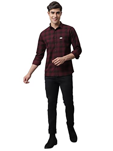 Majestic Man Cotton Checkered Slim Fit Casual Shirt For Men