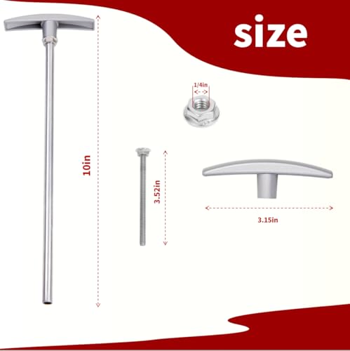 Image of 9 inch RV Sewer Valve Handle Replacement Kit,RV Waste Valve Handle Replacement, RV Dump Valve Handle Replacement Set,Replaces Tank Valve Handle,Fits RV Grey Water Valve & RV Black Tank Valve