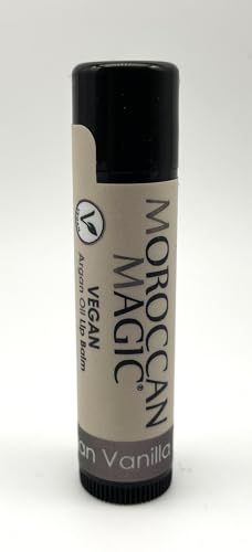 Image of Moroccan Magic Vegan Vanilla Lip Balm 3 Pack | Ultra-Hydrating Argan & Essential Oil Lip Moisturizer + Vitamin E | Natural Chapstick for Dry Lips | Organic Ingredients | Lip Balms & Moisturizers