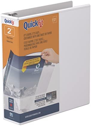 QuickFit View Binder, 1.5 Inch, Round Ring, White (88020)