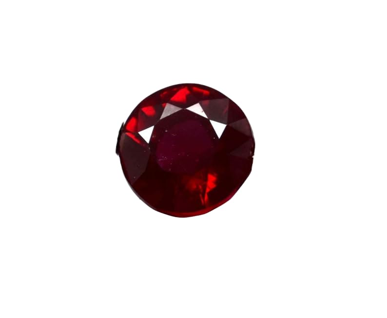 Gemme rubis naturel 12mm rond à facettes de qualité supérieure pour joaillerie