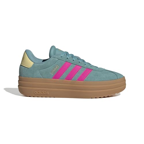 Image of adidas Womens Vl Court Bold Sneakers Shoes Casual - Pink