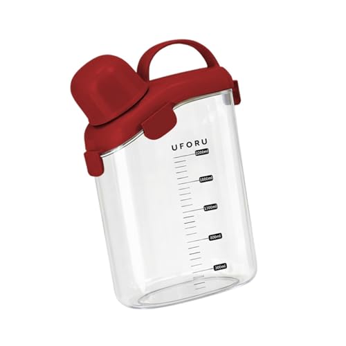 Fiocias Conteneur à Céréales Boîte Hermétique de Rangement Alimentaire Bec Verseur Mesure Poignée Polypropylène Adapté à La Cuisine Organisation du...