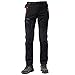 Produktbild Herren Wanderhose Outdoorhose Trekkinghose Softshellhose Skihose Wasserdicht, Winddicht Atmungsaktiv Zip Off Funktionshose (Schwarz, Medium)