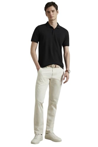 Image of Louis Philippe Men's Slim Fit Mid Rise Pants
