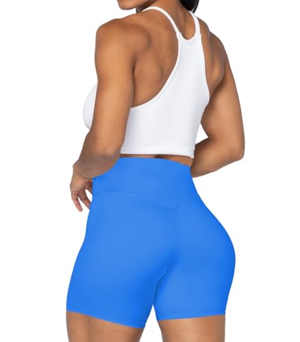 Image of Sunzel No Front Seam High Waist Biker Shorts for Women, Squat Proof Yoga Workout Gym Bike Shorts | 3, 5 Or 8-Inch Inseam, High Waisted, Tummy Control, No Front Seam, Buttery Soft, Compression Fit, Squat Proof