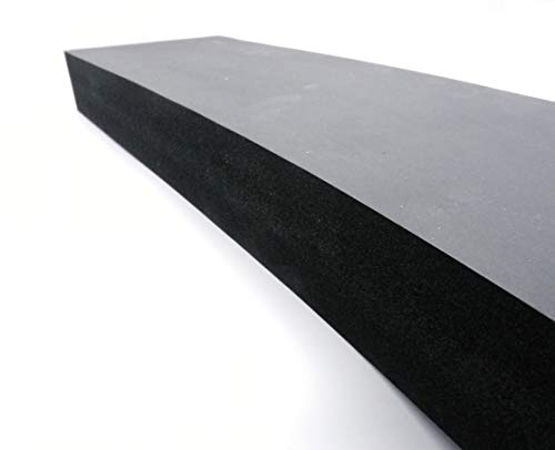 Gummifritz24de Rubberen strips, celrubber, schuimrubberblok, bekleding, stootbescherming, stootbescherming, balanskussen, 1 meter x 20 x 6,5 cm dik