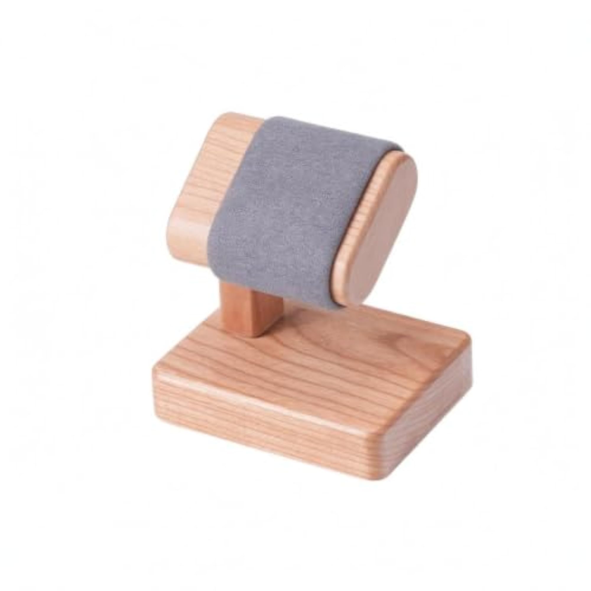 Watch Display Stand Padded Hardwood Organizer, Dark Gray