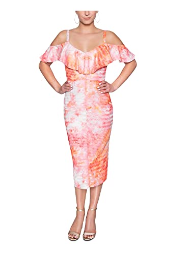 Robe fourreau midi Rachel Roy col en V vêtement chic ajusté tendance mi-longue