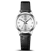 BAISHIOI Reloj Mujer Correa Cuero Reloj Analógico de Cuarzo para Mujeres Reloj de Mujer Luminoso Reloj AcuáTico Mujer Relojes Elegantes para Mujer (Silver)