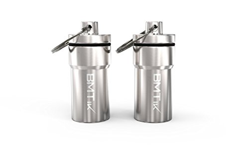 BMTick Boite à herbes hermétique portable incassable (grande format et étanche), Lot de 2!