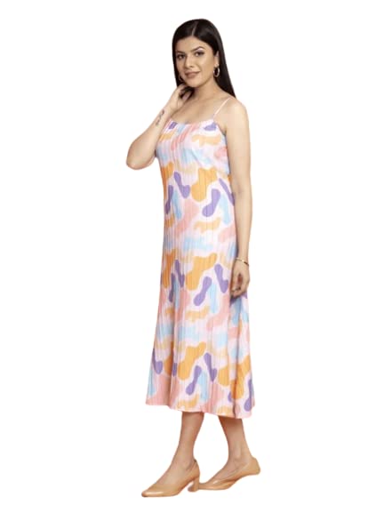 CRAZYBACHATMulti Color Pleated Dress & Stylish Kurti (Size-XL)