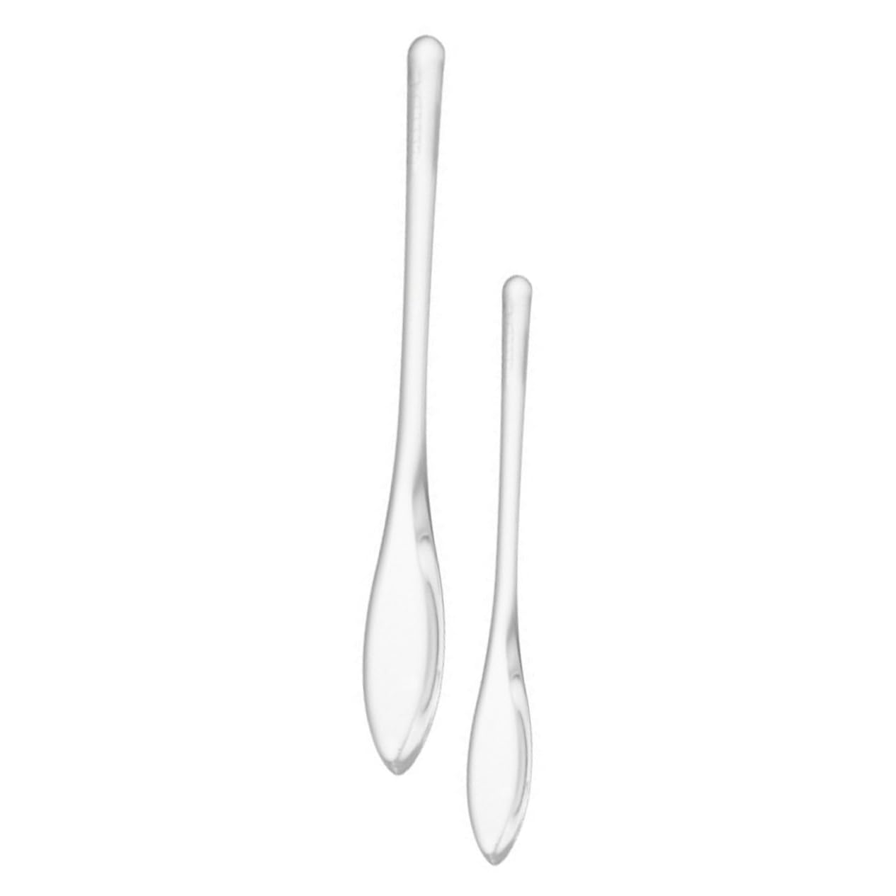 WEKADRIN 2pcs Handle Honey Spoons for Jam and Coffee Stirring Transparent Mixing Tools for Home Use for Boys and Girls and Adults Easy to Clean and Use