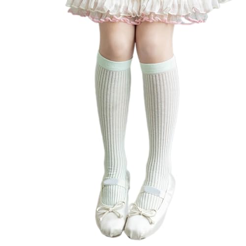 Knee Length Cotton Socks for Girls Soft Breathable Daily Wear Socks Breathable Design Comfortable for Kids 3-13 Years