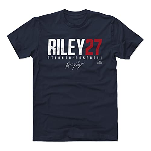 500 LEVEL Austin Riley Shirt (Cotton, X-Large, True Navy) - Austin Riley Elite R WHT