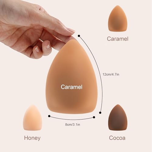 Image of Pasties Nipple Covers for Women Triangular Ultra-Thin Reusable Invisibility Silicone Nipple Pasties Adhesive