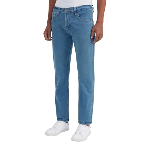 Image of Pepe Jeans Men's Straight Fit Jeans|Mid Rise |Stretchable Fabric| Jeans for Men | Available in Plus Size