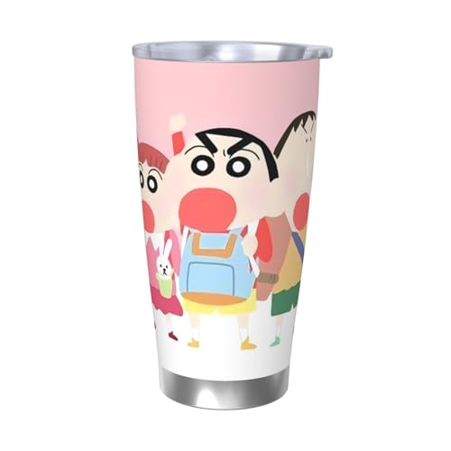 クレヨンしんちゃん 水筒 真空断熱ケータイマグ 600ml ステンレスボトル 車用 直飲み 保温 保冷 フタ付きコーヒーカップ アウトドア 車のネイブに最適 スポーツタイプ ステンレスクールボトル 軽量 隔? 水筒 男の子 女の子