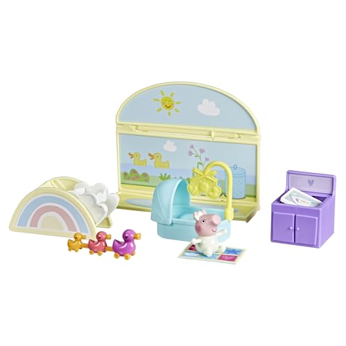 Peppa Pig La Chambre d'Evie, Coffret avec 1 Figurine, 7 Accessoires, Compatible avec La Grande Maison familiale, Jouets pour Jeunes Enfants, dès 3 Ans