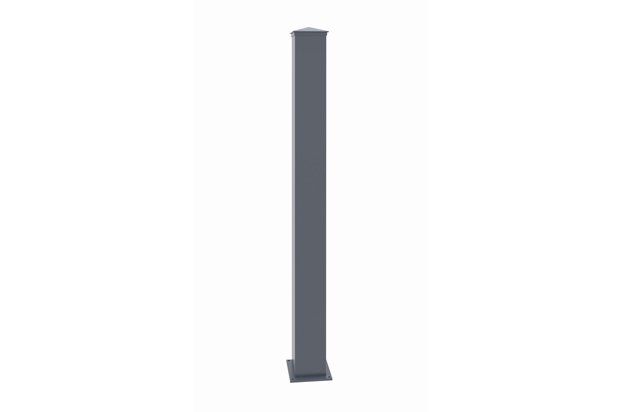 Casanoov Lot de 2 Poteaux EIFEL Aluminium 15x15 cm H.166 cm Gris Anthracite | Support Portail et Portillon - Pose à Visser ou Sceller - Résistants Intempéries et Corrosion - Chapeaux Inclus