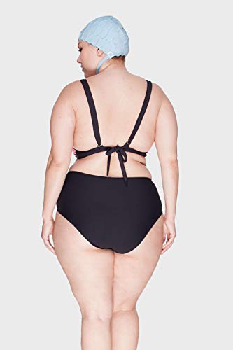 Top sem Bojo com Recortes Plus Size Rosa