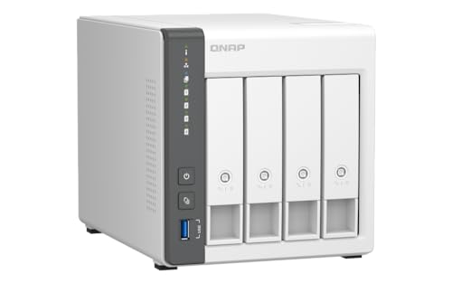Image of QNAP TS-433-4G-44W-US 4 Bay NAS with 12TB Storage Capacity, Preconfigured RAID 5 WD Red Plus HDD Bundle, 2.5GbE Ports