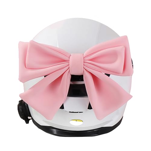 Gwezmxs Copripara per Casco da Motocicletta per Donne, Decorazione con Fiocco in Tessuto Carino, Rosa