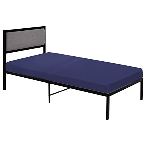Cot Sheets 31" x 75", 2 Pack Cot Size Sheet Fitted with Narrow Twin/Camp Bunk/Rvs Bunk/Guest Beds/Army Cots/Trifold Mattress, Super Soft Breathable Microfiber Bed Cover, Bottom Sheet, Navy