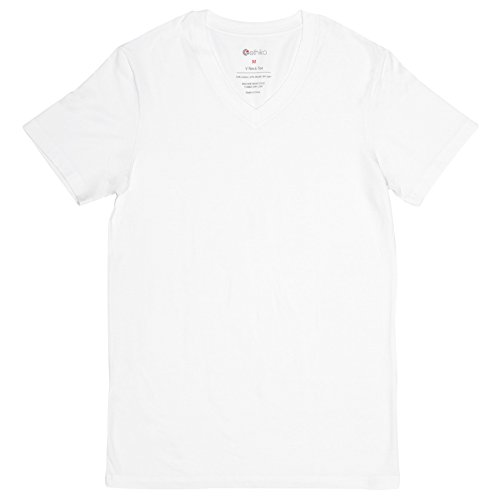 T-shirt homme col V Ethika blanc sous-vêtement mode coton extensible