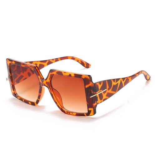 Lunettes de soleil rétro surdimensionnées unisexes monture vintage à haute protection