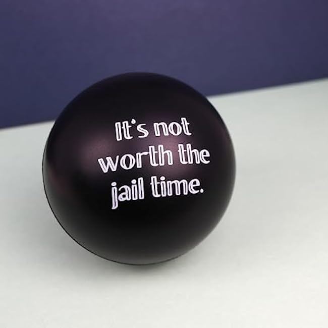 It's Not Worth The Jail Time Funny Coworker Gift, Stress Balls and Grip Strengtheners, for Adults Colleagues (Pack of 3)