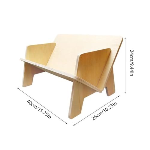 Desktop Bookcase, Tabletop Book Rack, Wooden Desktop Bookcase, Wooden Desk Storage Rack, Small Bookshelf Organizer, Office Information Rack, Tabletop Bookshelf for Home Tabletop – Image 4