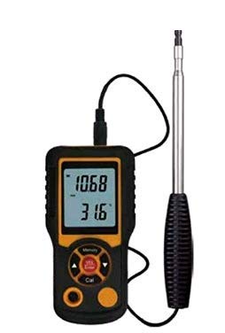 MeterTo HT-9830 Hot Wire Thermo Anemometer HVAC Air Flow Velocity Tester Air Wind Flow Meter 0.1~25.0m/s 20~4925ft/min 0°c to 50°c(32°F to 122°F)