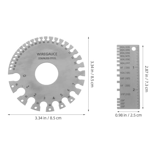 Juego de Calibradores de Medición de Alambre Acero Inoxidable 2 pcs miniatura 2